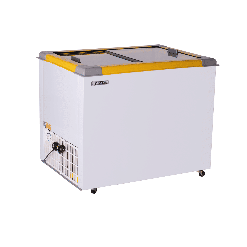 CONGELADOR FREEZER EXPOSITOR VITRINE ECO 250 .E. AMARELO CAP EQUIV 310 LT CONGELADOR FREEZER EXPOSITOR VITRINE ECO 250 .E. AMARELO CAP EQUIV 310 LT