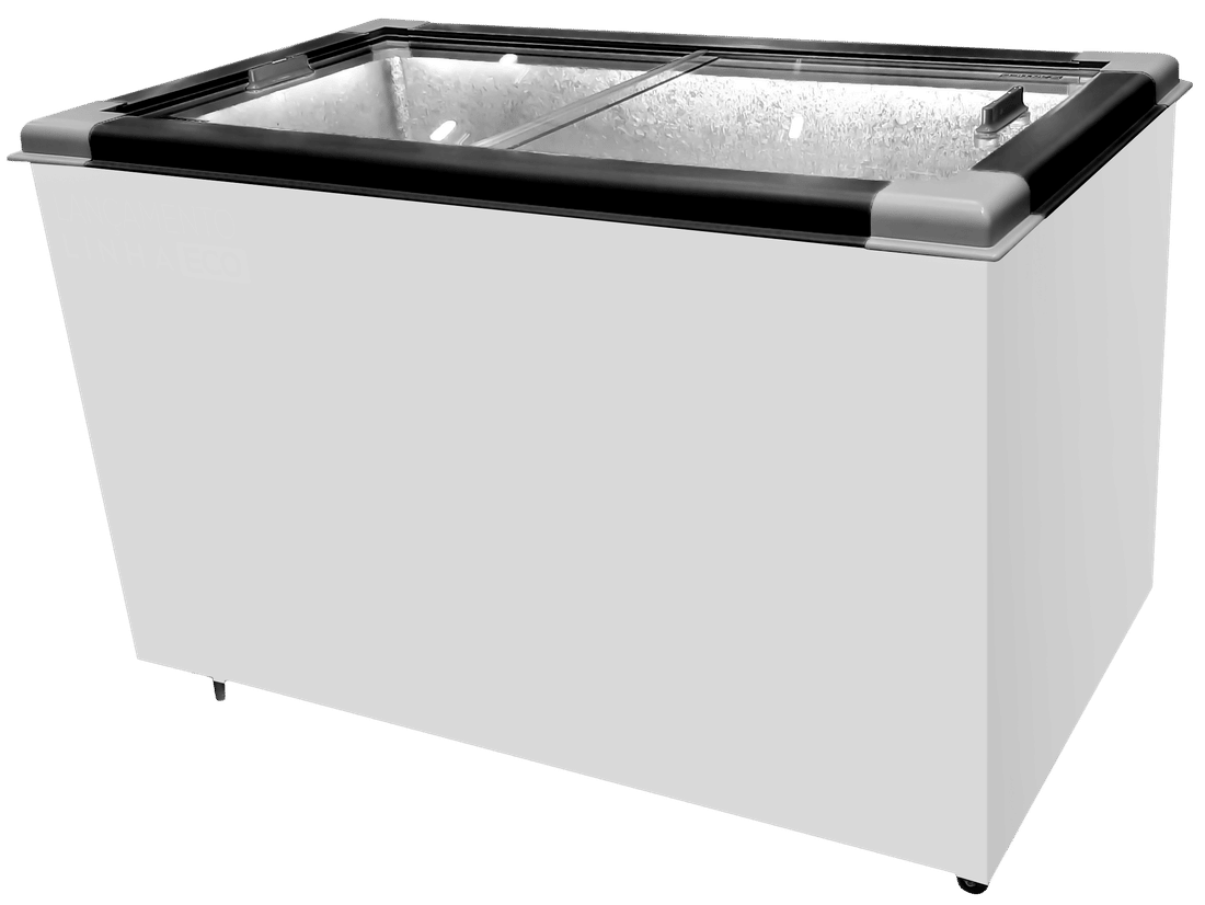 CONGELADOR FREEZER EXPOSITOR VITRINE ECO 350 .E. PRETO CAP EQUIV 380 LT
