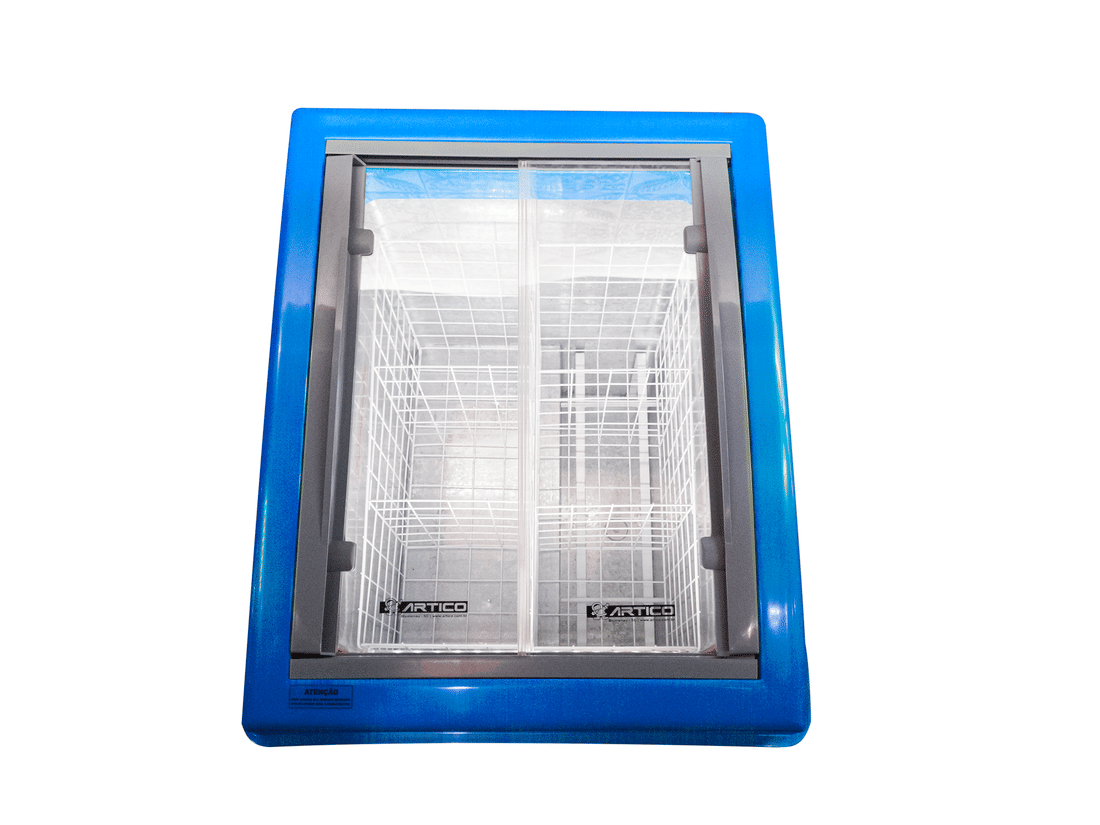 CONGELADOR FREEZER EXPOSITOR VITRINE SHOW SC 124 AZUL CAP EQUIV 120 LT
