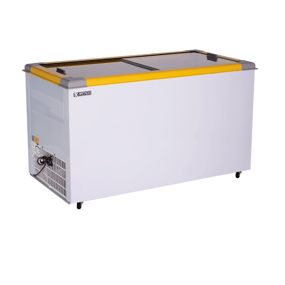 CONGELADOR FREEZER EXPOSITOR VITRINE ECO 450 .E. AMARELO CAP EQUIV 430 LT