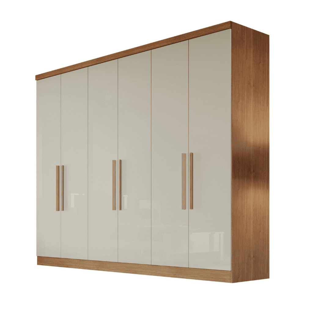 Guarda Roupa Casal 6 Portas 6 Gavetas 100% MDF Vertice Cumaru/Fendi - Novo Horizonte Guarda Roupa Casal 6 Portas 6 Gavetas 100% MDF Vertice Cumaru/Fendi - Novo Horizonte