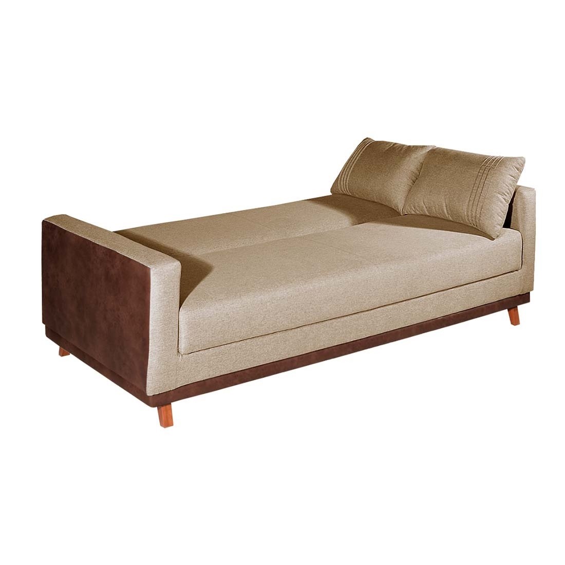 Sofá-cama Palácius 3 Lugares 205cm Bom Pastor Estofados - Linho Bege
