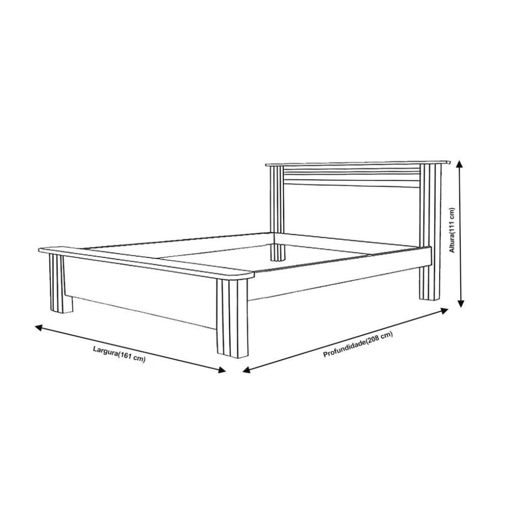Cama Casal Plus em MDF Branco - Bom Pastor Cama Casal Plus em MDF Branco - Bom Pastor