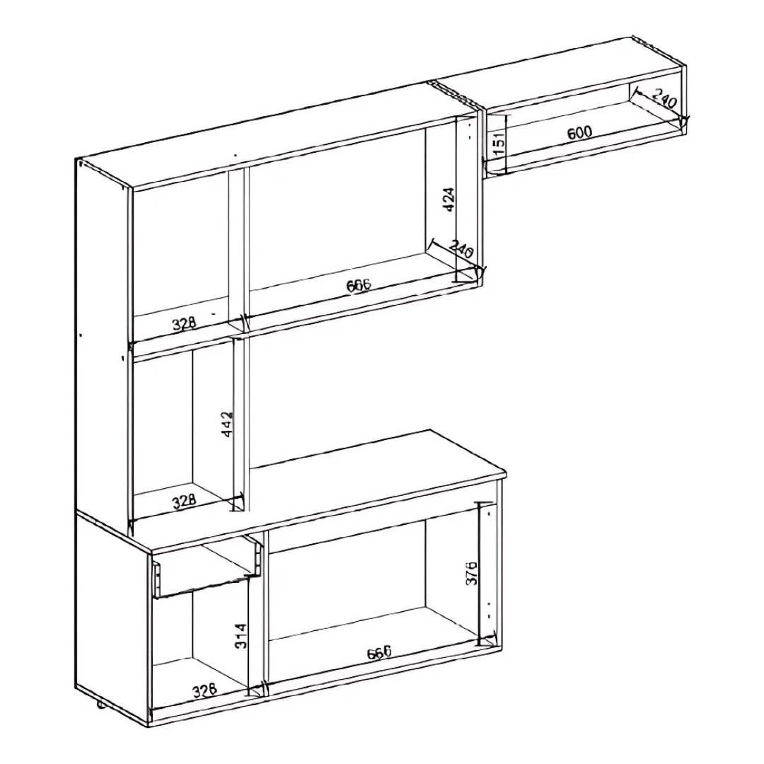 Cozinha Compacta Suspensa Completa Belíssima Freijo/Off White - Fiorello Cozinha Compacta Suspensa Completa Belíssima Freijo/Off White - Fiorello