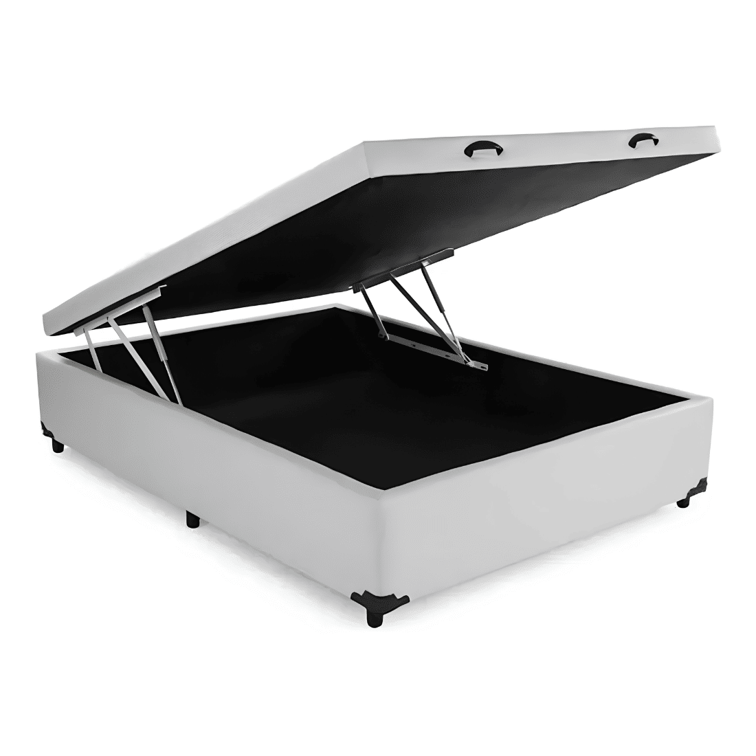 Base Baú Casal 138x188x42 cm Ortolike - Branca Base Baú Casal 138x188x42 cm Ortolike - Branca