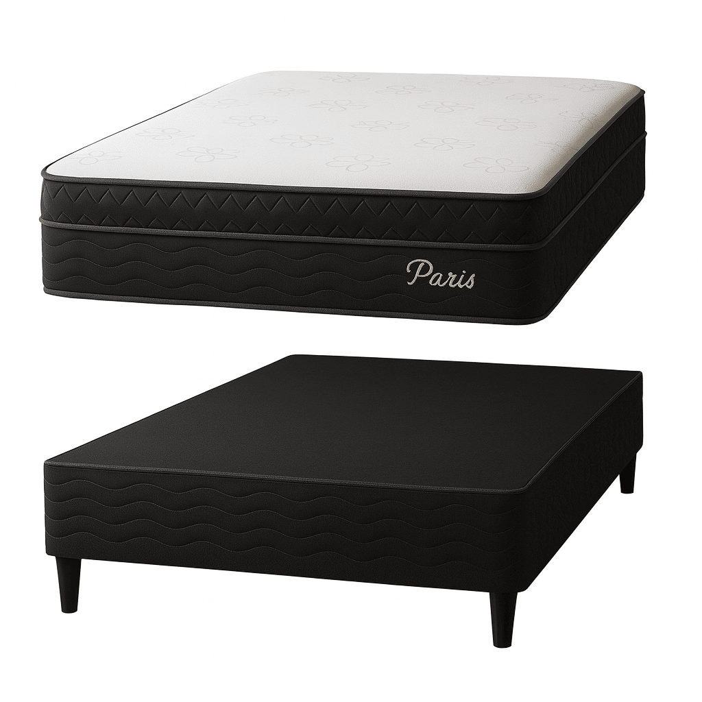 Cama Box Casal (Colchão + Base) Paris 138x188 Molas Ensacadas Topázio Cama Box Casal (Colchão + Base) Paris 138x188 Molas Ensacadas Topázio