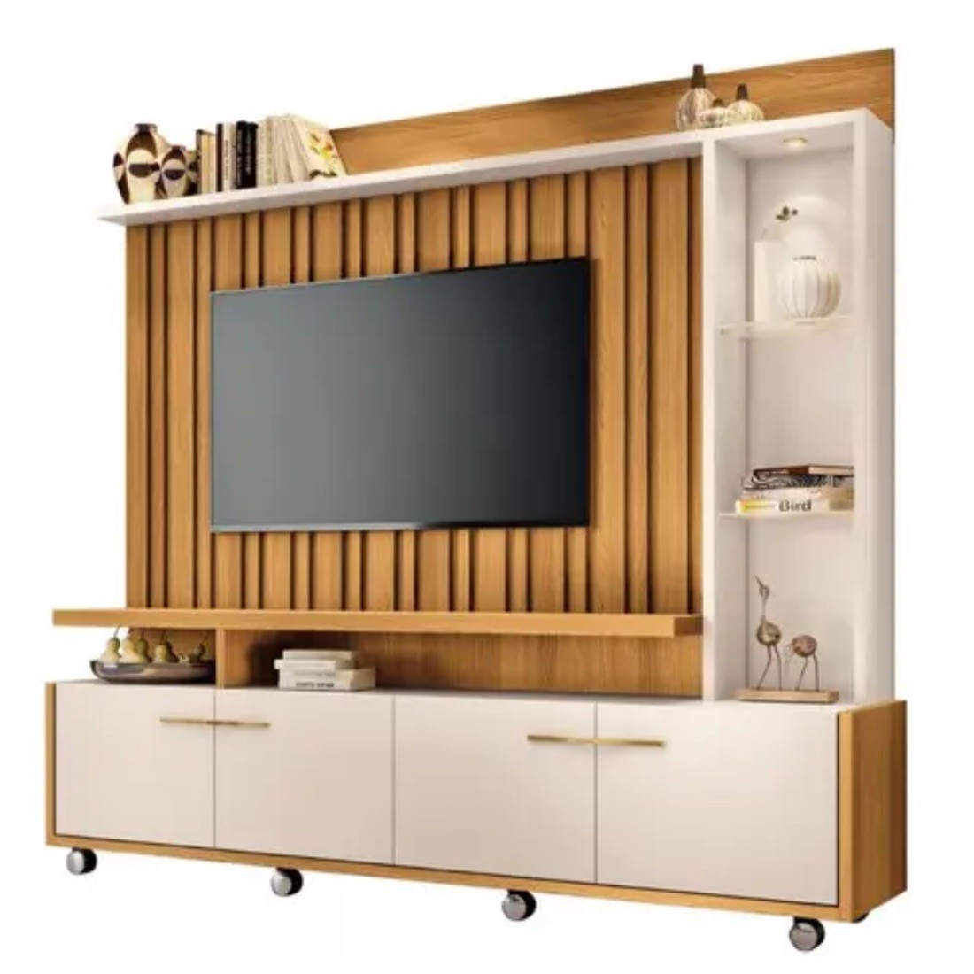 Estante Home  Titan 2.0 HB 4 Portas 200cm - Cinamomo/Off White