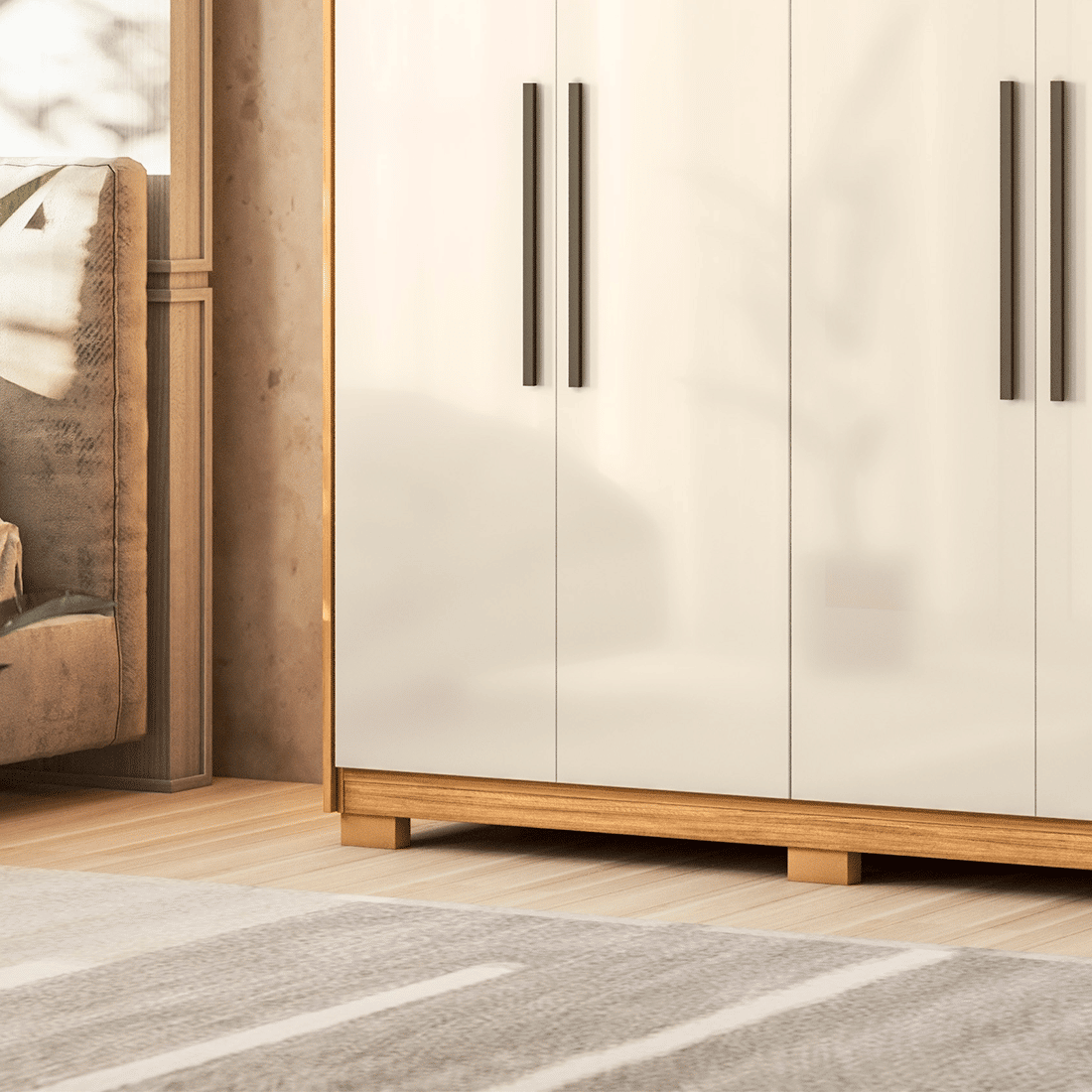 Guarda-Roupa Venice 6 Portas 100% MDF Demóbile - Cinamomo/off White Guarda-Roupa Venice 6 Portas 100% MDF Demóbile - Cinamomo/off White