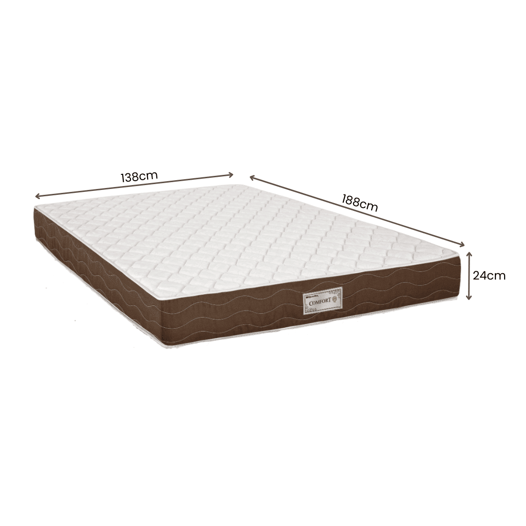 Colchão Casal com Molas Ensacadas Confort LN Reconflex 138x188x24cm Colchão Casal com Molas Ensacadas Confort LN Reconflex 138x188x24cm