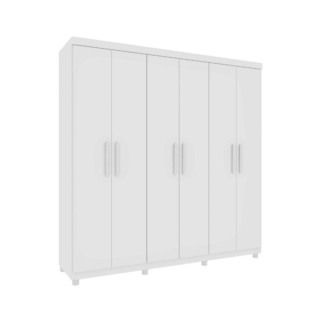 Guarda-Roupa Casal 6 Portas Olimpo Branco -  Tcil Móveis  Guarda-Roupa Casal 6 Portas Olimpo Branco -  Tcil Móveis
