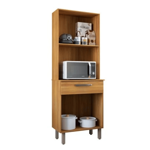 Armário de Cozinha Kit 4 Portas 1 Gaveta Balli Freijó/Off White - Fiorello Armário de Cozinha Kit 4 Portas 1 Gaveta Balli Freijó/Off White - Fiorello