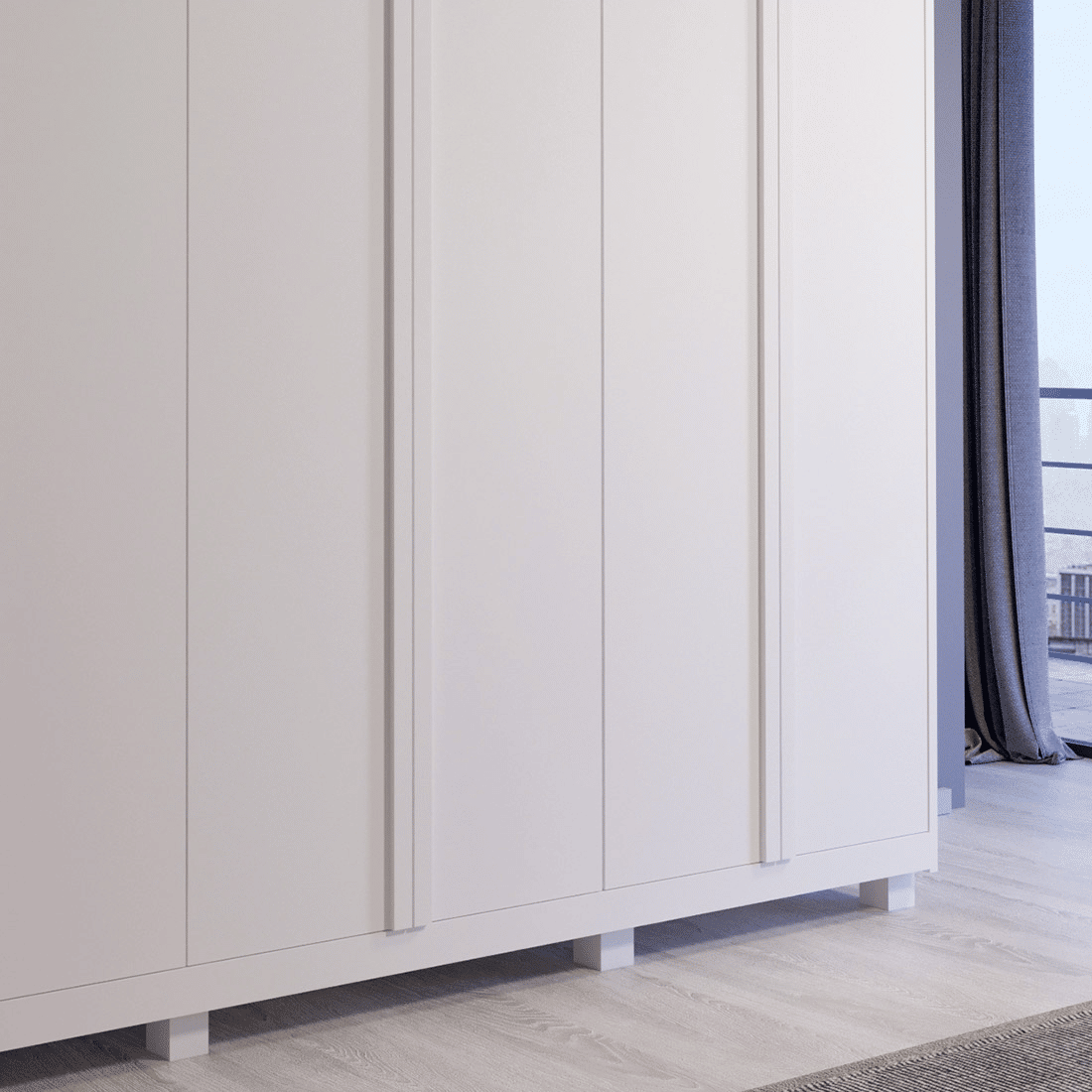Guarda-roupa Dakota 6 Portas Duplex Casal 100% MDF 273cm - Branco