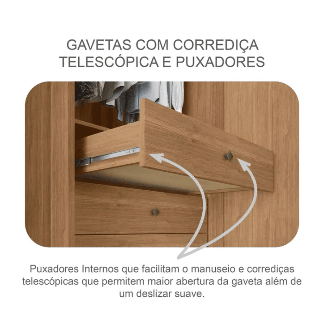 Guarda Roupa Casal com Espelho 6 Portas 6 Gavetas 100% MDF Robust Cumaru/Fendi - Novo Horizonte Guarda Roupa Casal com Espelho 6 Portas 6 Gavetas 100% MDF Robust Cumaru/Fendi - Novo Horizonte