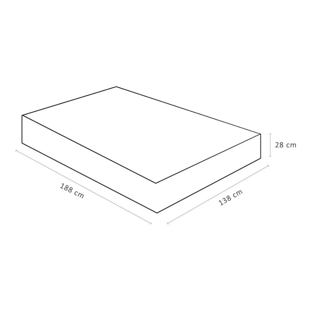 Colchão Ortobom Highfoam Espuma HR 45 Casal Cinza e Branco 138x188x28 Colchão Ortobom Highfoam Espuma HR 45 Casal Cinza e Branco 138x188x28