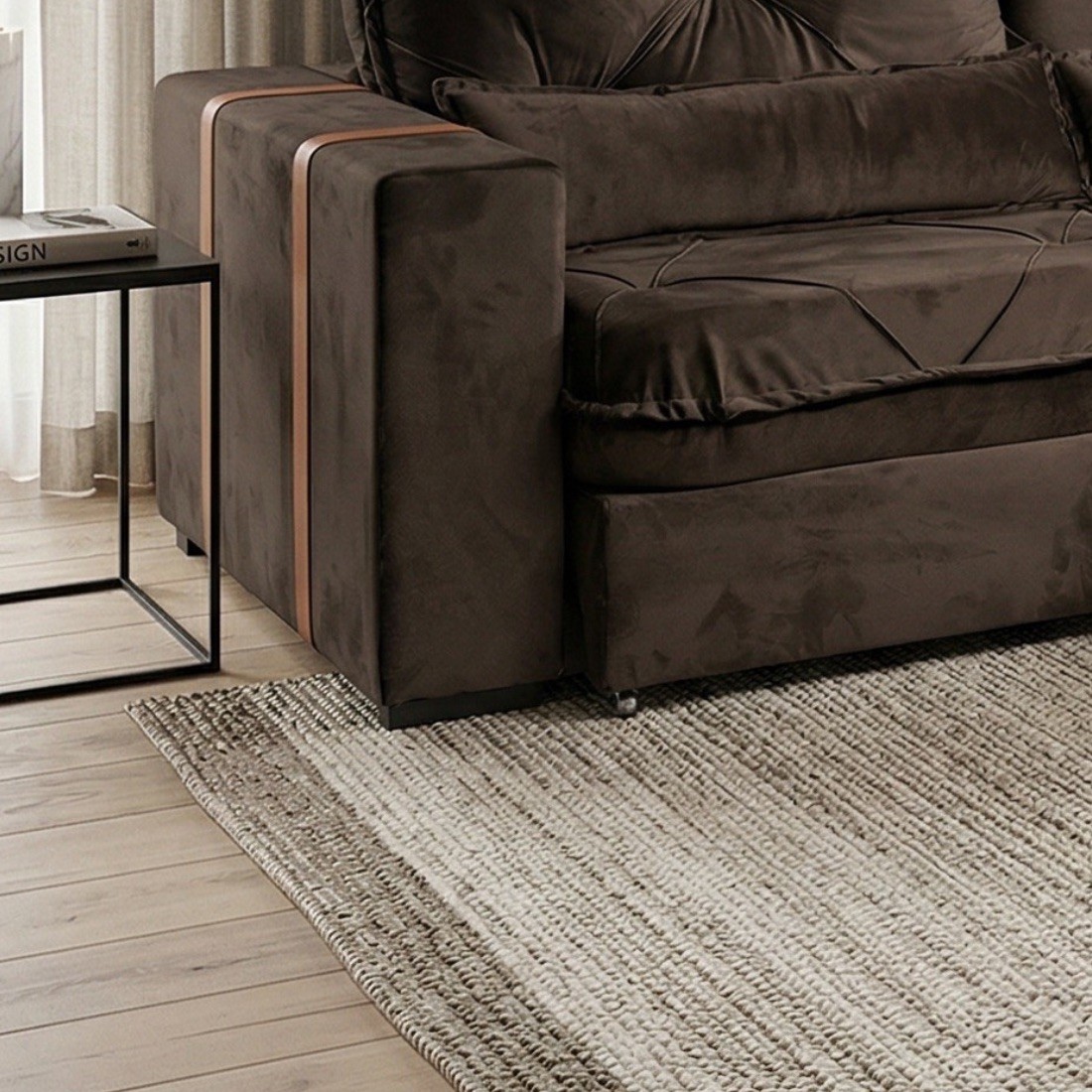 Sofá Retrátil Reclinável Imperador 2,00m Pillow Top de 20cm Inca 17  - Marrom