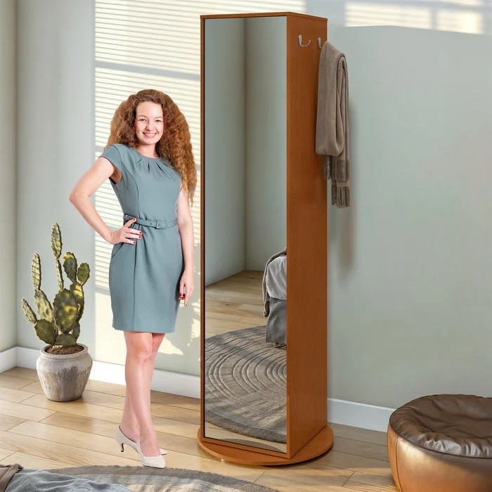 Multiuso Sapateira Esthela com Espelho e Base Giratória – Lopas – Cor Frassino Multiuso Sapateira Esthela com Espelho e Base Giratória – Lopas – Cor Frassino