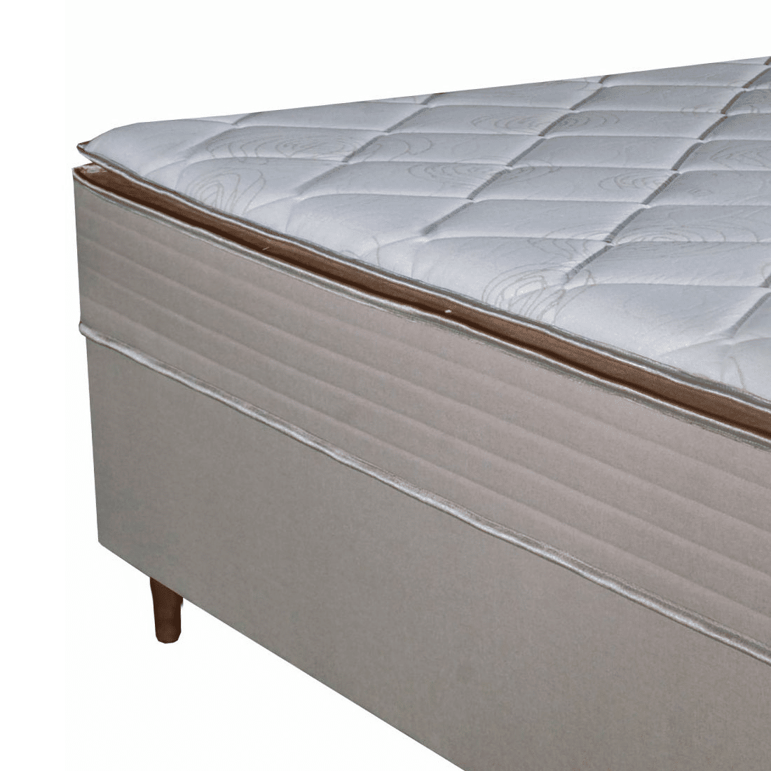 Conjunto Cama Box Casal Primore 138cm, EPS com Espuma D45 - Bom Pastor
