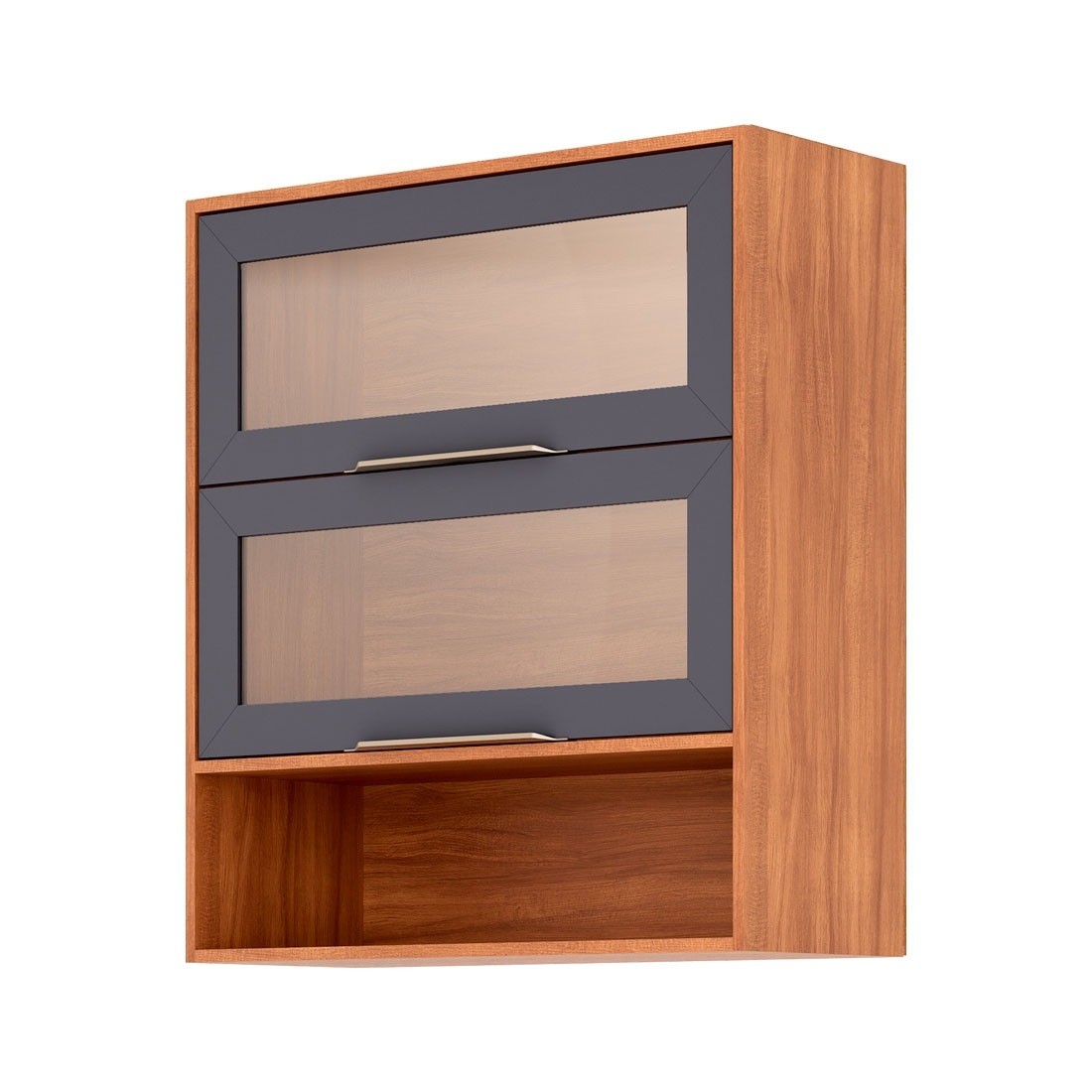 Armário Aéreo Esplendida Cristal 80 2 Portas 100% MDF MGM Móveis - Cina/Tit