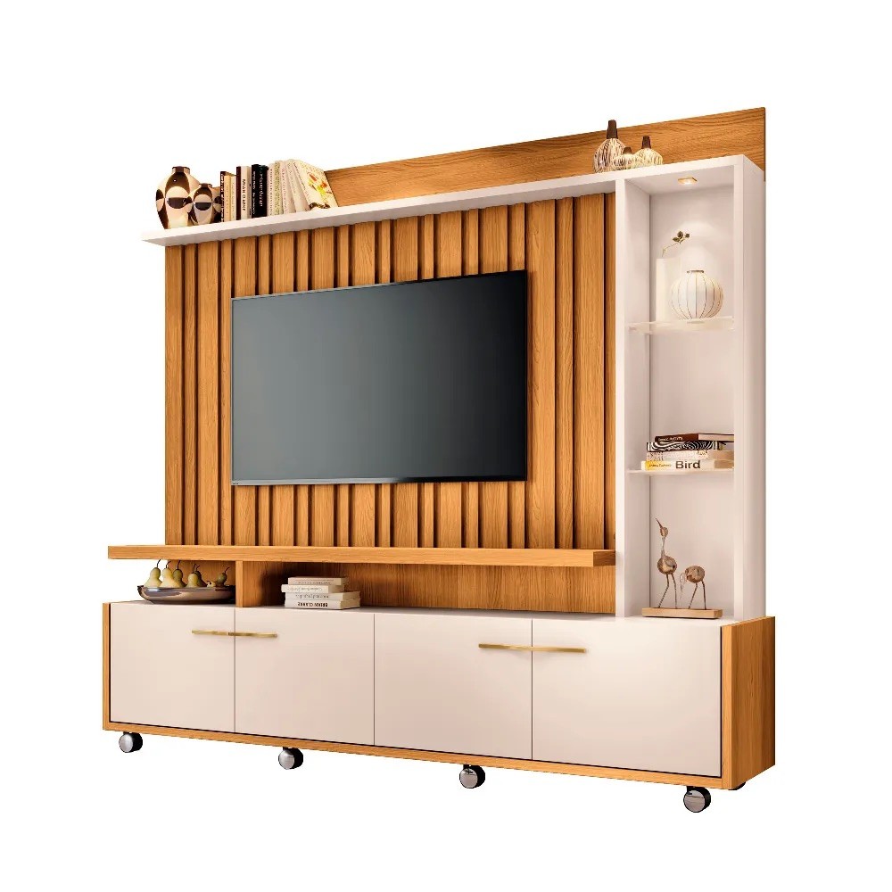 Estante Home  Titan 2.0 HB 4 Portas 200cm - Cinamomo/Off White
