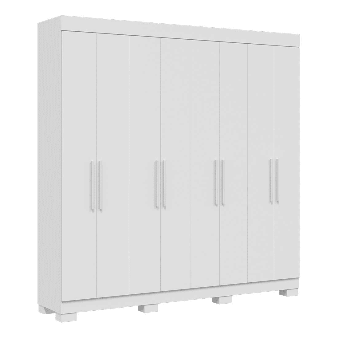 Guarda-Roupa Casal 100% MDF 8 Portas ACP Móveis Hanna Branco