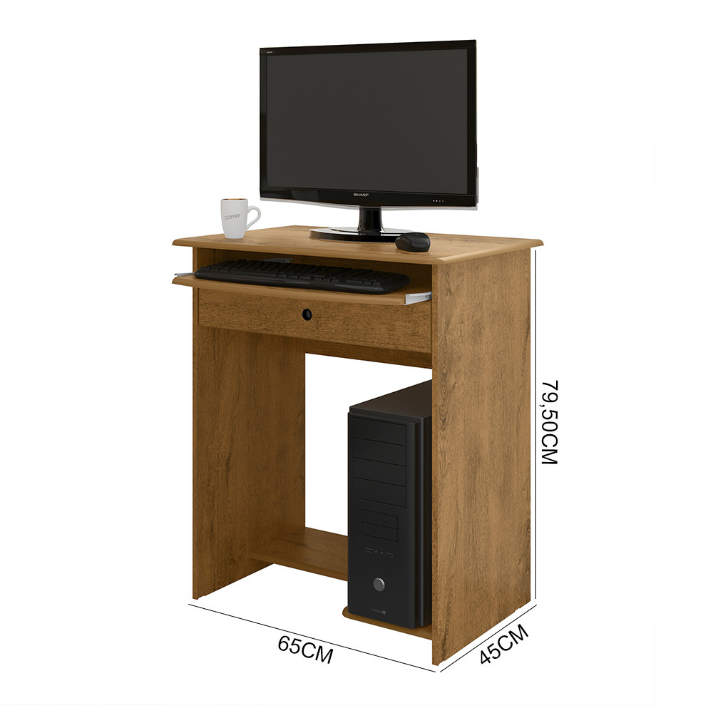 Escrivaninha/Mesa de Computador 1 Gaveta EJ Móveis Pratica Freijó Escrivaninha/Mesa de Computador 1 Gaveta EJ Móveis Pratica Freijó