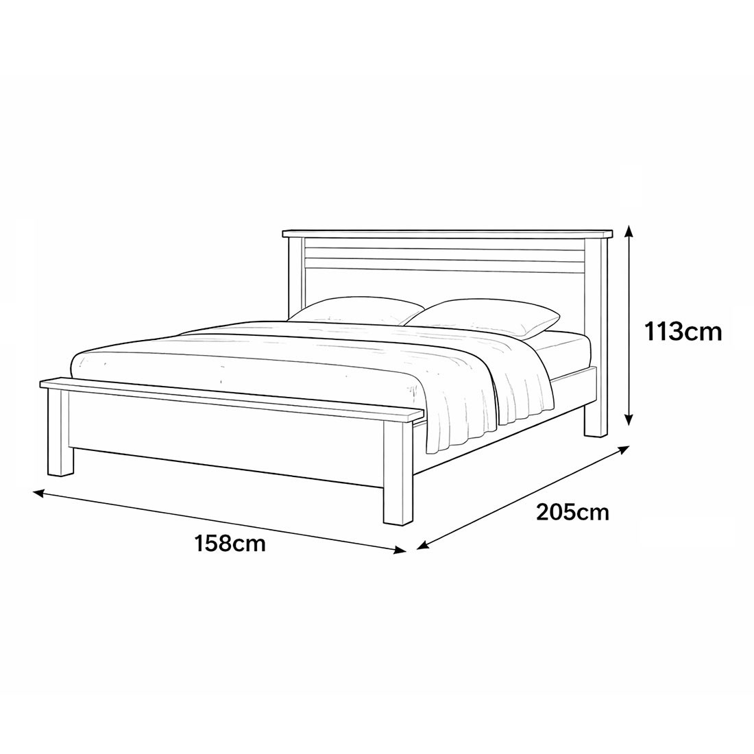 Cama Casal Sedan New Plus MDF Painel Ripado Bom Pastor - Branco Cama Casal Sedan New Plus MDF Painel Ripado Bom Pastor - Branco