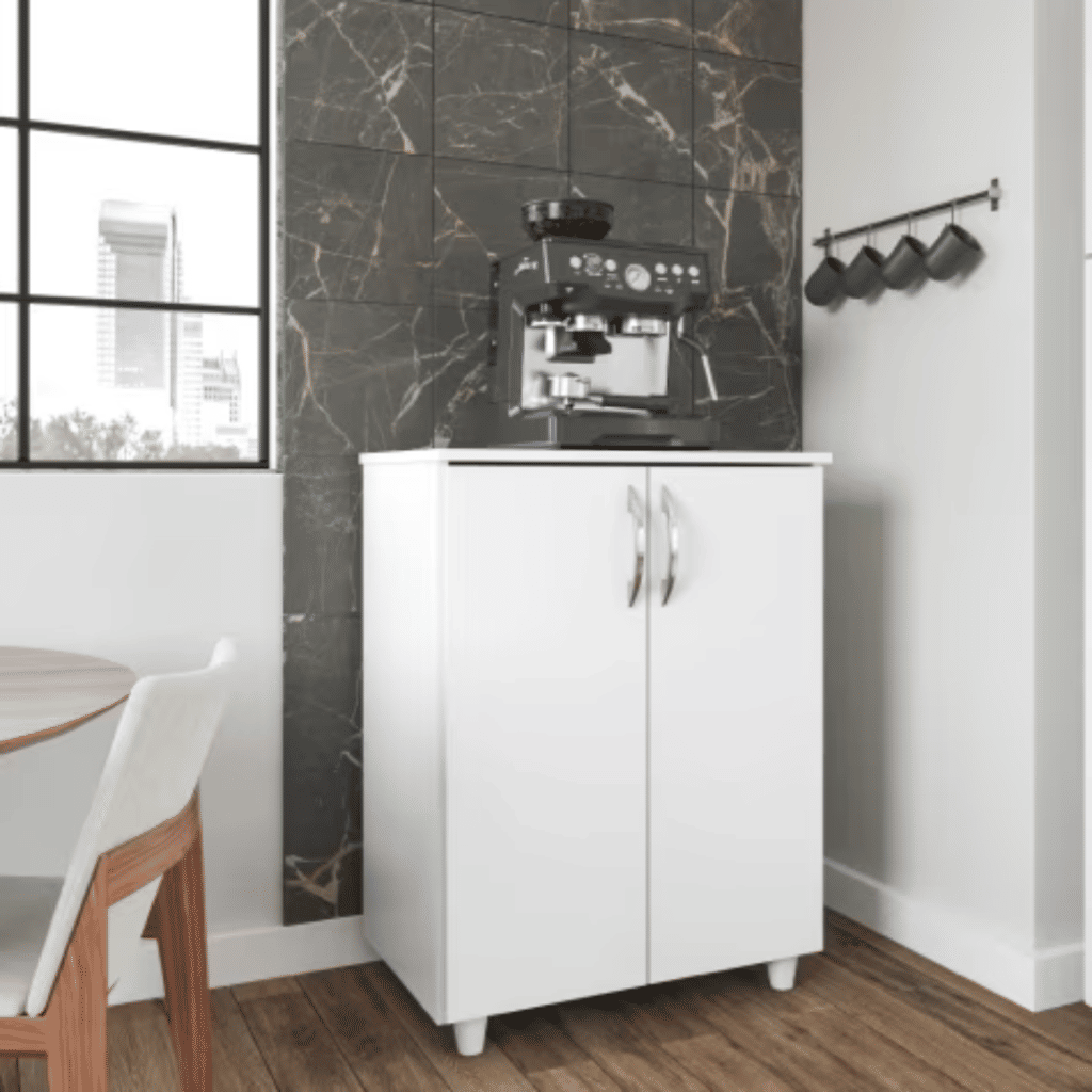 Balcão de Cozinha Multiuso 2 Portas Denver Branco Fiorello