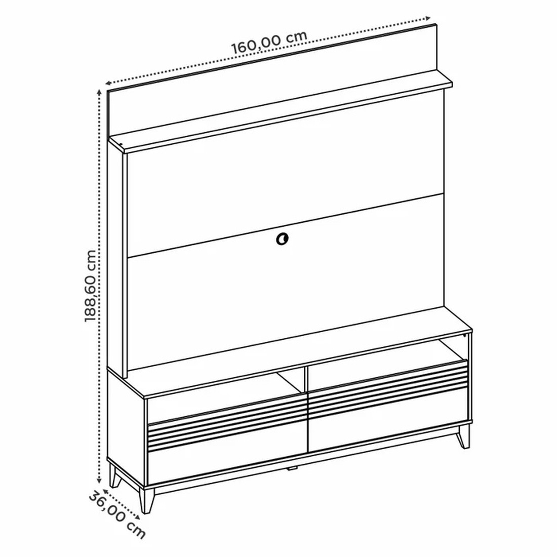 Estante Home Para Tv Até 65 Polegadas NT1300 Freijo/Off White Notável Móveis Estante Home Para Tv Até 65 Polegadas NT1300 Freijo/Off White Notável Móveis