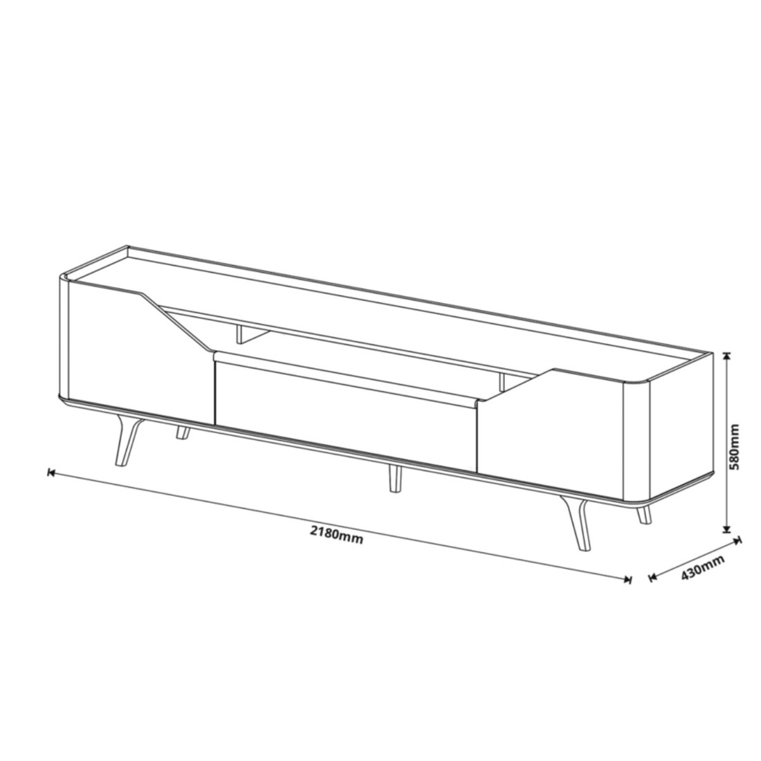 Rack Imcal 2 Portas Arc 2.2 218cm - Off White