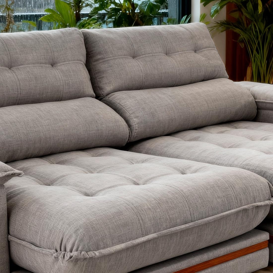Sofá Retrátil Reclinável Avila 290 com Molas 290cm 3028 - Bom Pastor
