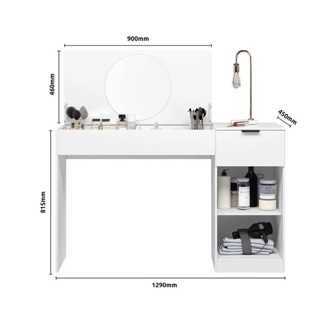 Penteadeira com Espelho Monalisa Branco Fiorello Penteadeira com Espelho Monalisa Branco Fiorello