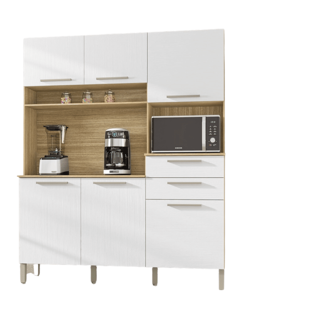 Armário de Cozinha Kit 6 Portas Montesa Freijo/Supremo - Kits Paraná Armário de Cozinha Kit 6 Portas Montesa Freijo/Supremo - Kits Paraná