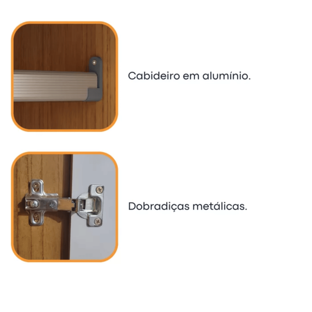 Guarda-Roupa Solteiro 4 Portas 2 Gavetas Oregon Cinamomo/Off White- Tcil Móveis  Guarda-Roupa Solteiro 4 Portas 2 Gavetas Oregon Cinamomo/Off White- Tcil Móveis