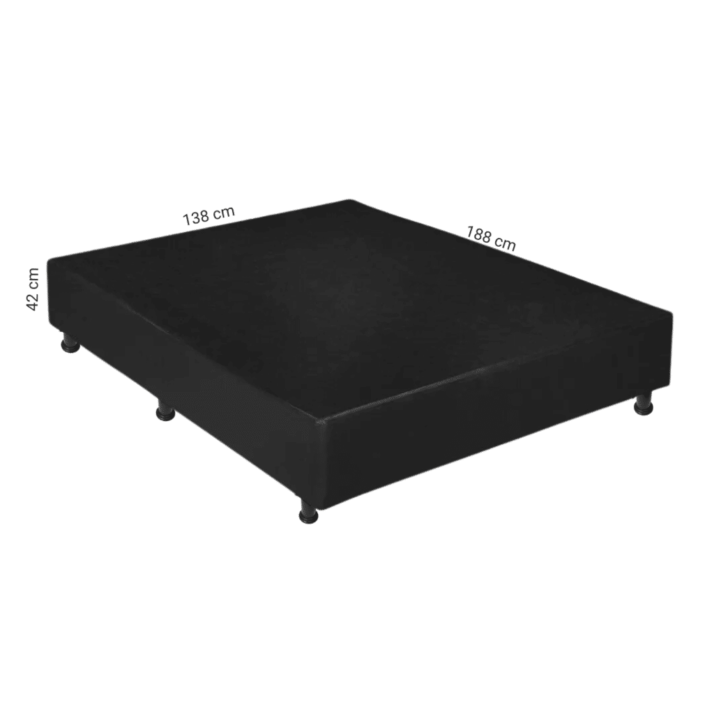 Base Box Casal 138x188x30 Confortiline Preta Base Box Casal 138x188x30 Confortiline Preta