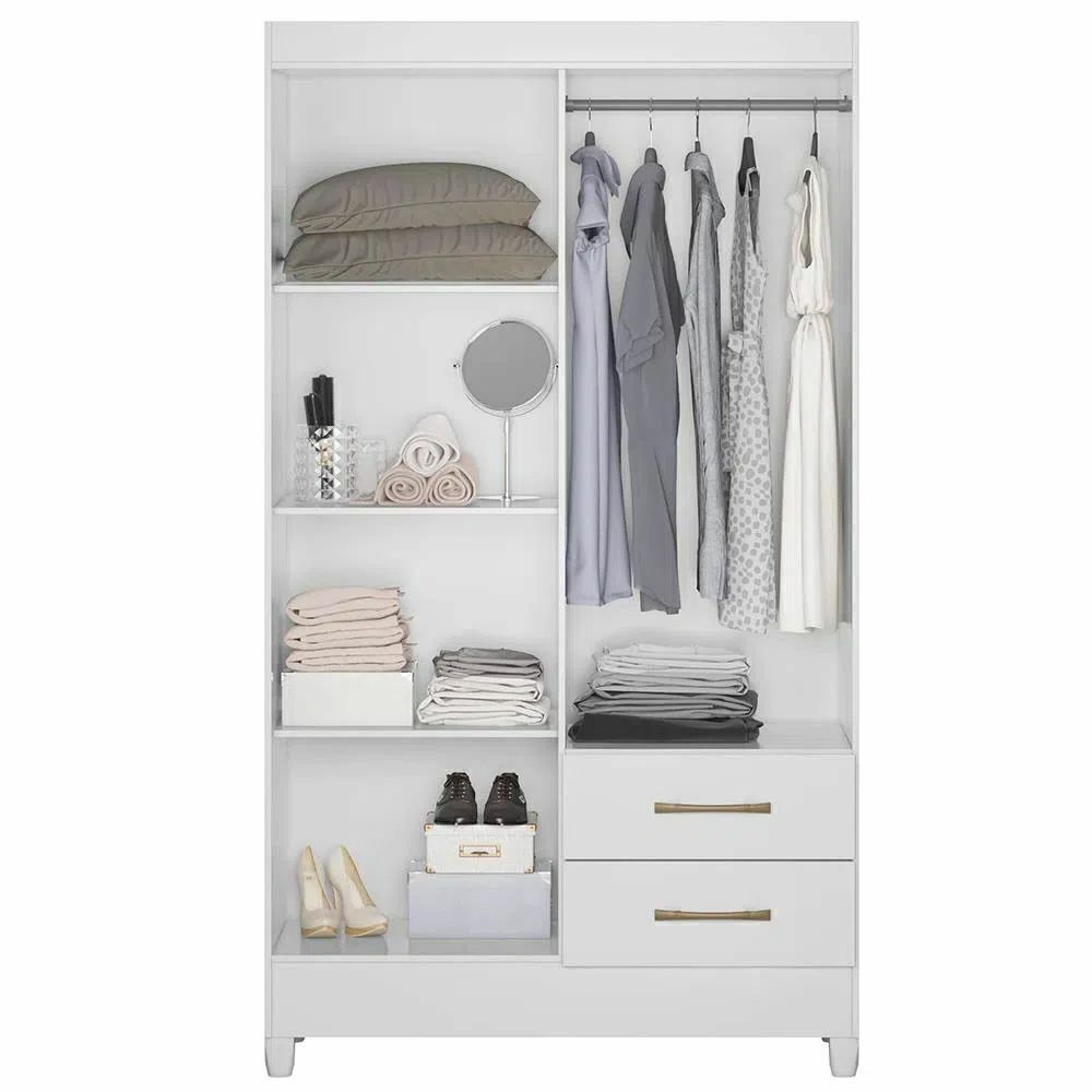 Guarda-Roupa Solteiro 4 Portas  Moval Chile Branco Guarda-Roupa Solteiro 4 Portas  Moval Chile Branco