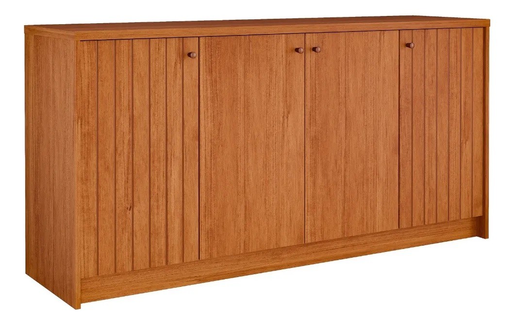 Buffet Lia Cimol 100% MDF 3 Prateleiras - Cinamomo Buffet Lia Cimol 100% MDF 3 Prateleiras - Cinamomo