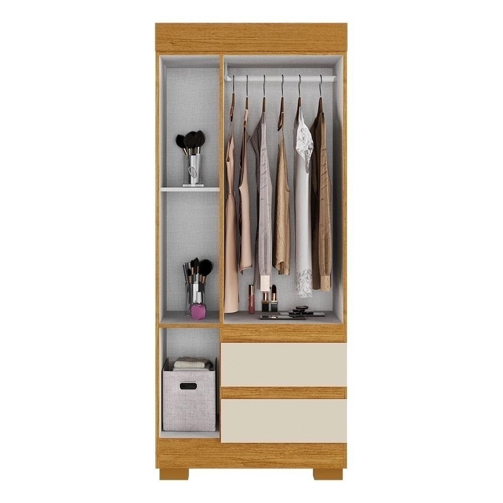 Guarda-Roupa Maya 3 Portas Cinamomo/Off White - Acp Móveis