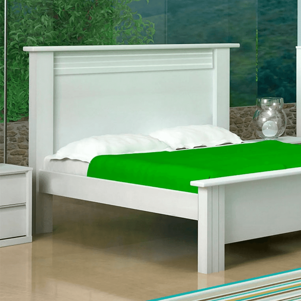 Cama Casal Plus em MDF Branco - Bom Pastor Cama Casal Plus em MDF Branco - Bom Pastor