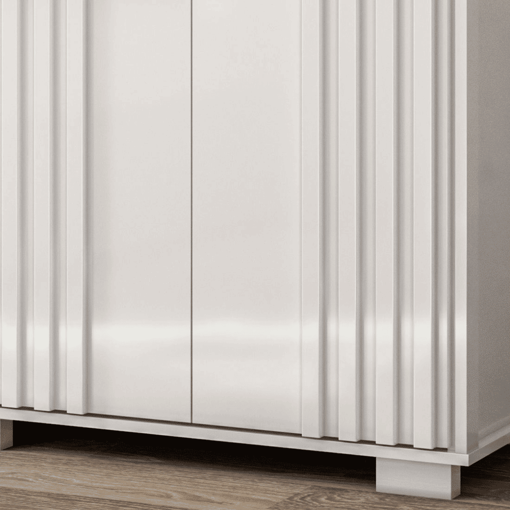 Cômoda com Sapateira Texas 4 Gavetas e 2 Portas Branco - Moval Cômoda com Sapateira Texas 4 Gavetas e 2 Portas Branco - Moval