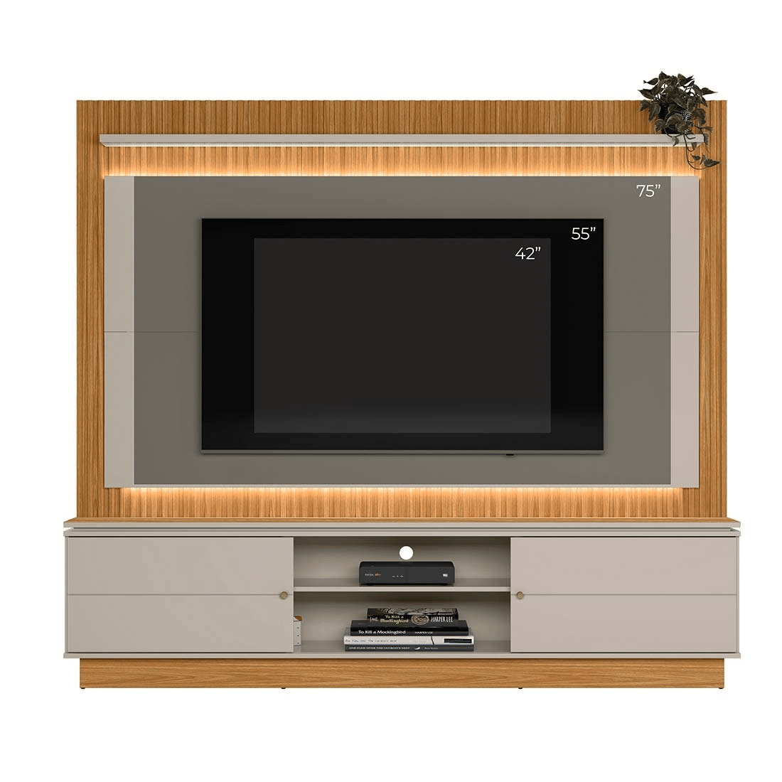 Home Painel Guararapes com 2 Portas Deslizantes, Fita LED e Espaço para TVs até 75" – Linea Brasil Home Painel Guararapes com 2 Portas Deslizantes, Fita LED e Espaço para TVs até 75" – Linea Brasil