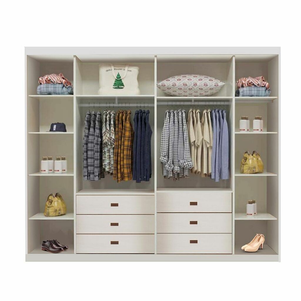 Guarda-Roupa Casal em MDF 6 Portas Bom Pastor Mary Branco Guarda-Roupa Casal em MDF 6 Portas Bom Pastor Mary Branco