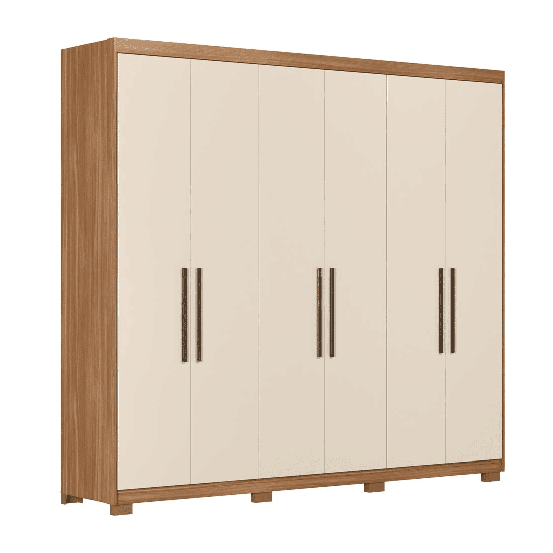 Guarda-Roupa Venice 6 Portas 100% MDF Demóbile - Amendoa/off White Guarda-Roupa Venice 6 Portas 100% MDF Demóbile - Amendoa/off White