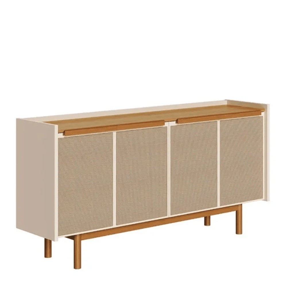 Buffet Dune 4 Portas 1.6 com 1 Gaveta, Off White/Nature - Imcal