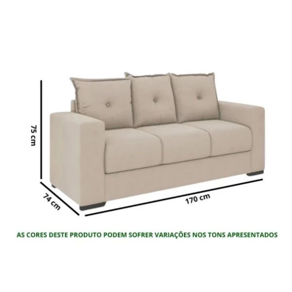 Conjunto de Sofá 3x2 Lugares Santa Catarina Bacetto Bege Conjunto de Sofá 3x2 Lugares Santa Catarina Bacetto Bege