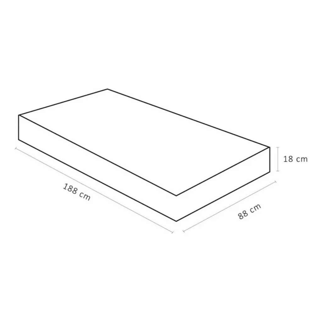 Colchão Solteiro Ortobom ISO 60 D28 88x188x18 Colchão Misto Colchão Solteiro Ortobom ISO 60 D28 88x188x18 Colchão Misto