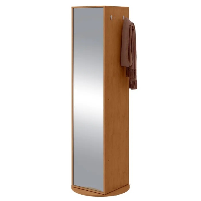 Multiuso Sapateira Esthela com Espelho e Base Giratória – Lopas – Cor Amendola Multiuso Sapateira Esthela com Espelho e Base Giratória – Lopas – Cor Amendola