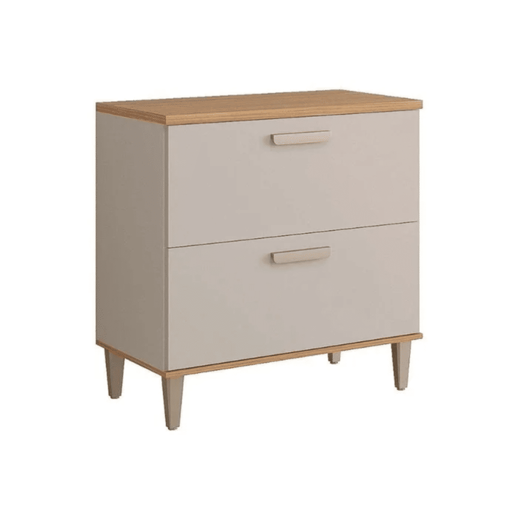 Balcão de Cozinha Bella Com 1 Gaveta e 1 Porta Basculante c/Tampo 80 cm Off White/Freijo - MGM Balcão de Cozinha Bella Com 1 Gaveta e 1 Porta Basculante c/Tampo 80 cm Off White/Freijo - MGM