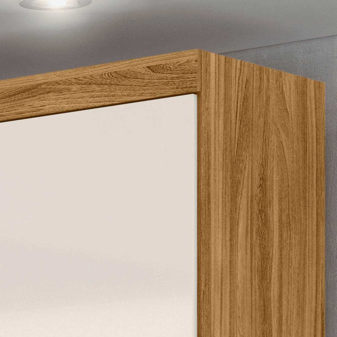 Guarda Roupa Solteiro MS912, 6 Portas Freijo/Off White - Moval