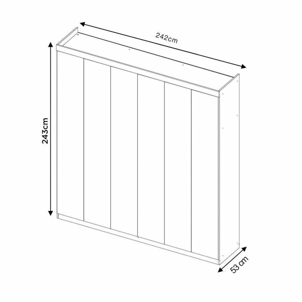 Guarda-Roupa Casal em MDF 6 Portas Bom Pastor Mary Branco Guarda-Roupa Casal em MDF 6 Portas Bom Pastor Mary Branco