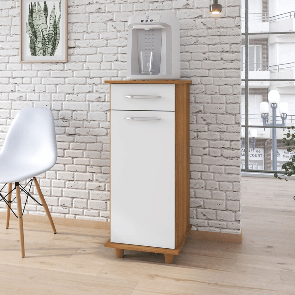 Balcão de Cozinha Multiuso 1 Portas 1 Gaveta Viena Freijó/Branco Fiorello Balcão de Cozinha Multiuso 1 Portas 1 Gaveta Viena Freijó/Branco Fiorello